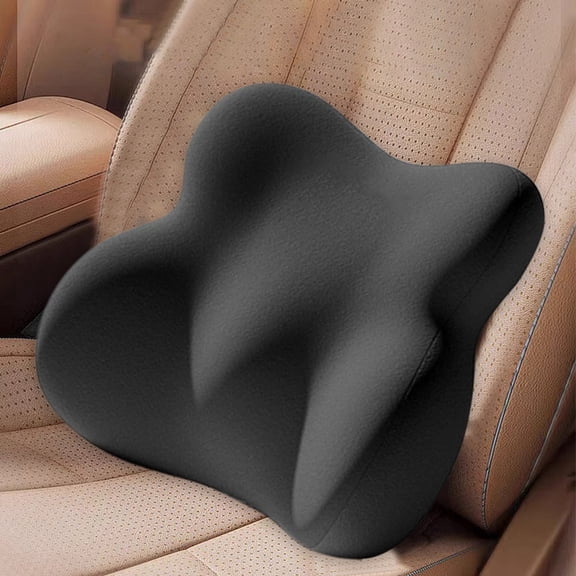 Kchsji Colorful Car Headrest And Lumbar Cushion, Ergonomic Double Layer Support, Backrest Driving Seat Pad, Flock Fabric, 15.4 x 13.4 x 2 Inch, Quick Install, Durable Travel Comfort, Multi Scene Use