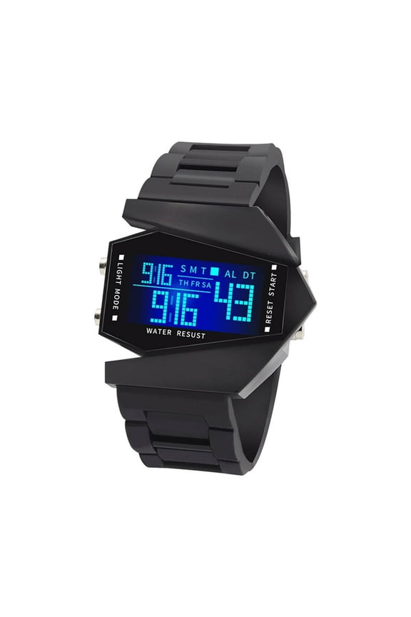 Creationary Luminous Aeroplane Shape LED Watch, Multi-Color LED Display, Adjustable Strap for Teens, Fashion Lovers, Great Gift for Birthdays, Holidays, Special Occasions