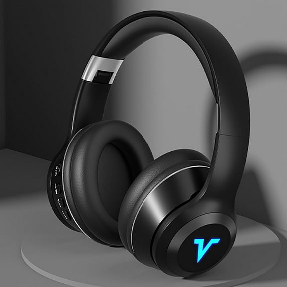 Kchsji Dazzling Bluetooth Headset Universal Radio Gaming HIFI Stereo 360° Surround Sound Optimized Noise Reduction RGB Streamer Gradual Light Effects Long Play for PC Laptop Mobile Entertainment