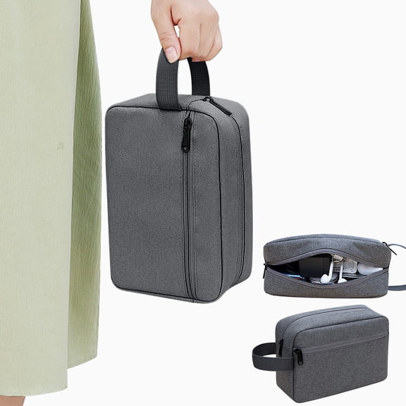 Kchsji Digital Accessory Storage Bag Portable Handheld Waterproof Organizer for Tablets Phones Chargers Data Cables Power Bank Travel Electronics Carrying Case Office Study Home Use