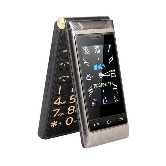 Kchsji Dual-sided Large Screen Flip Phone with Long Standby Time, Large Keys, Voice Dialing, Waterproof Design, Easy to Use for Seniors, Perfect for Those Who Prefer Classic Design