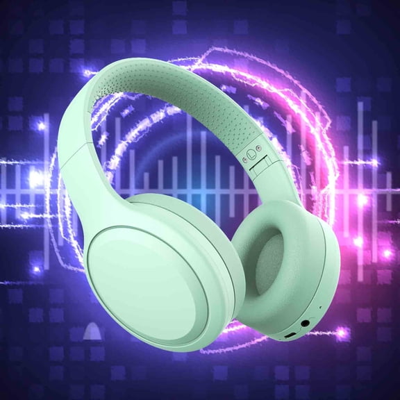 Kchsji Over Ear Bluetooth Headphones Wireless Stereo Foldable Headset Deep Bass Long Playtime Built In Microphone, Comfortable Adjustable Headphones for Home Office Work Travel Music Calls
