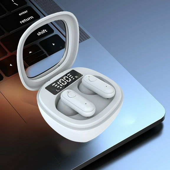 Kchsji In Ear Surround Sound Low Latency High Battery Fast Second Connection Type-C Fast Charging Bluetooth 53 Noise Cancelling Bluetooth Headphones for Gym, Travel, Daily Use