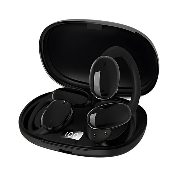 Kchsji Ear-hook Bluetooth Headset - Long-lasting Wireless Earphones with Noise Reduction, 90° Floating Positioning for Sports, Bluetooth 50, Comfortable & Secure Fit for Active Users