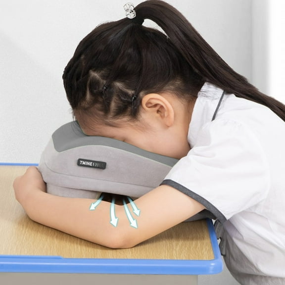 Kchsji Emulsion Napping Pillow 12.6" x 8.7" x 5.1" Ergonomic Arch Support with Breathable Honeycomb Ventilation for Head Neck Shoulder Comfort, Removable Washable Cover for Office School Home Nap