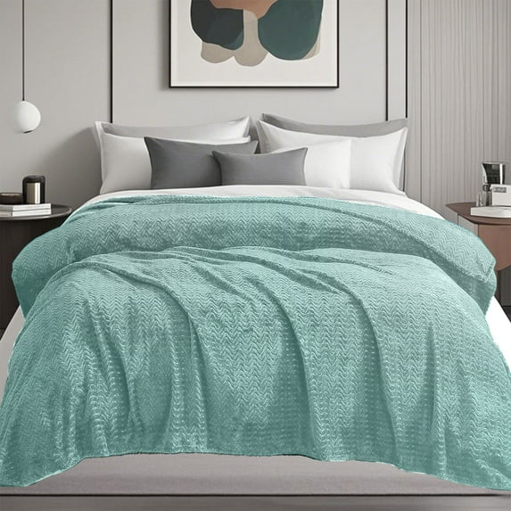 Kchsji Fleece Throw Blanket Medium Cozy Warm Multi Functional Cover Soft Feel, Easy Carry Space Saving Daily Comfort, for Sofa Bed Office Nap Travel Living Room Home Decor