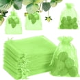 thumbnail image 1 of Kchsji Fruit Protection Bag - Green Yarn Mesh Bag with Drawstring, Gift Packaging Bags for Fruits, Jewelry, and Party Decorations, Reusable and Eco-Friendly, Perfect for Weddings and Festivals, 1 of 6