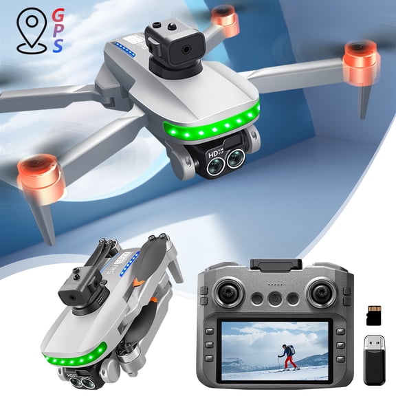 Kchsji GPS 5G RC Quadcopter With 4.5 Inch Touchscreen Remote, GPS Return Home, 2K Camera, Obstacle Avoidance, 1000 m Range, LED Lights, 18 Min Flight, Carry Case, Smart Tracking, Airdrop Function