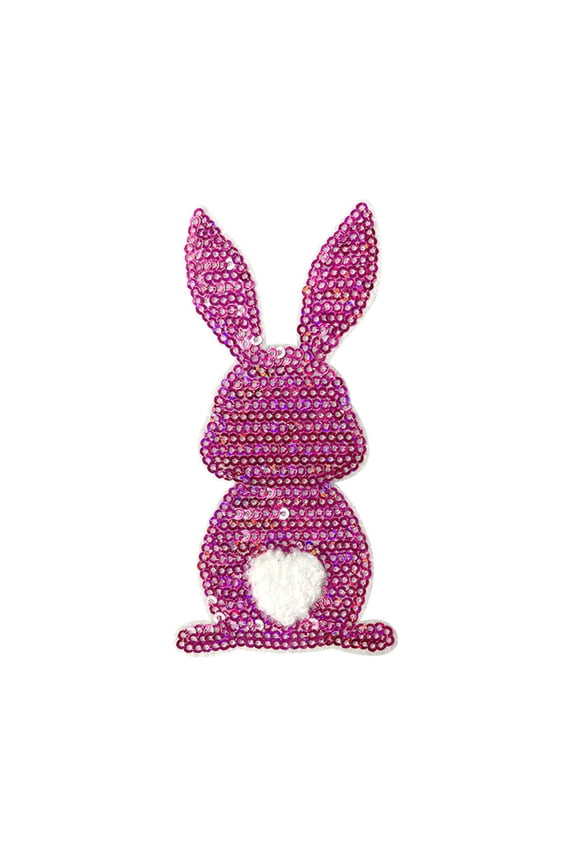 Glitter Sequin Iron-On Embroidered Side Bow Patch Cute DIY Applique for Sweatshirt Jackets Jeans Bags Shoes Hats Fashion Decoration for Women Girls Craft Clothing Accessories Home