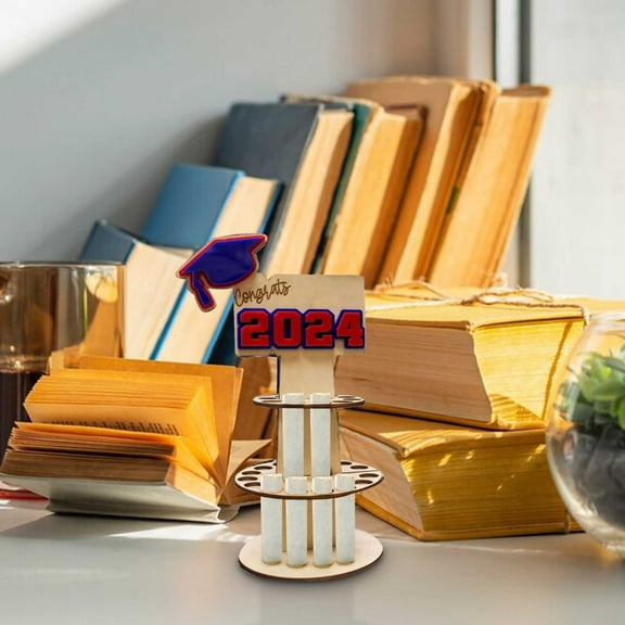 Kchsji Graduation Money Holder Decorative Cash Gift Card Wallet for Graduation Season 2024 Party Souvenir Bachelor Student Celebration Wooden Keepsake Unique Display Memory Holder Gift