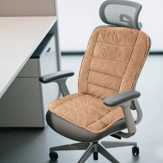 Kchsji Heated Office Chair Cushion for Winter, Ergonomic Lumbar Support Seat for Long Sitting, Cozy Warm Cushion for Office Work, Home Study, Car Driving, Cold Weather Comfort
