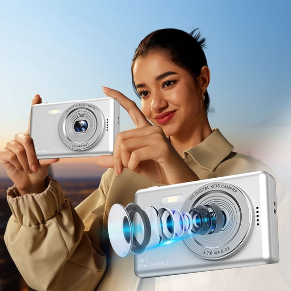 Kchsji High-Definition 48MP Digital Camera Portable - 4K Video Recording 8X Optical Zoom for Photography Travel Home Capture Memories with LCD Preview for Adventure Photography Enthusiasts