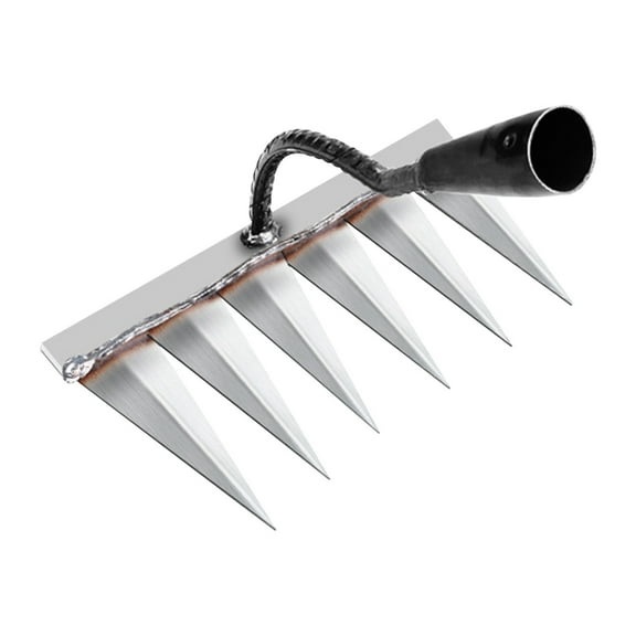 Kchsji Hoe Weeding Rake Farm Tools, High-Carbon Steel Garden Hoe and Loosening Nail Rake, Thickened Heavy Duty Weeder for Digging Soil Planting, Efficient Agricultural Tool for Farming and Plowing