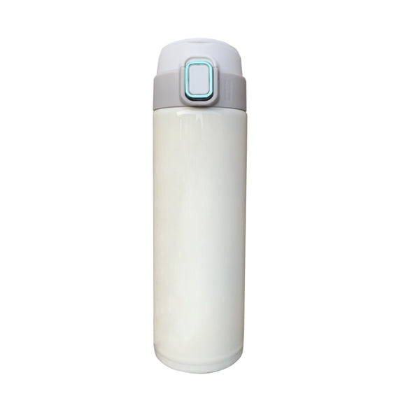 Kchsji Hot water bottle Stainless Steel Water Bottle with Handle 16 oz Insulated Water Bottles,Hot&Cold juice flask Thermos Travel Mug for Coffee&Tea,Leak Proof Tumbler for Men,Gym,Travel,Gifts white