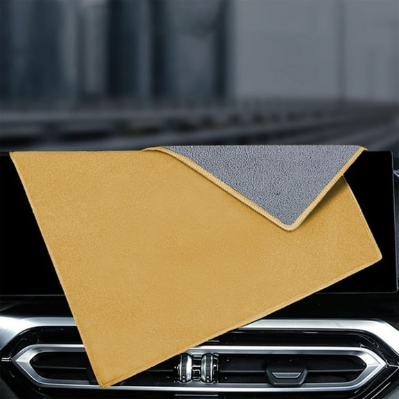 Kchsji Imitation Leather Car Towel Double-Sided Absorbent Wiping Cloth Scratch-Free Polishing Microfiber for Vehicle Interior Exterior Glass Dashboard Billiards Table Maintenance