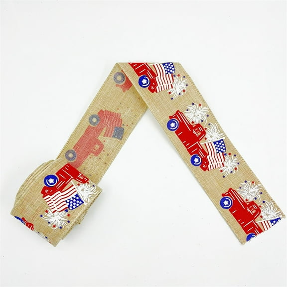 Kchsji Independence Day Ribbon Red White Blue Decorative Flag Car Ribbon for 4th of July Memorial Day Party Decorations Gift Wrapping Crafts Patriotic Celebrations Home Outdoors