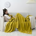 thumbnail image 1 of Kchsji Knitted Throw Blanket 39x59 Inch Lightweight Cozy Layered Quilt Towel Style Soft Coverage, Home Decor Accent Functional Blanket, for Sofa Couch Bed Travel Outdoor Lounge, 1 of 6