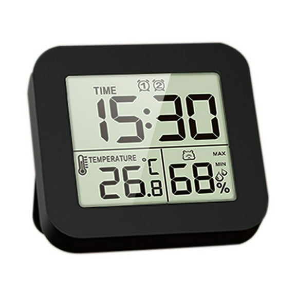 Kchsji LCD Digital Display Hygrothermograph, Multifunctional Clock, Dual Alarm Settings, Customizable Volume, Snooze Feature, Countdown Timer for Office, Home, and Daily Schedule Management