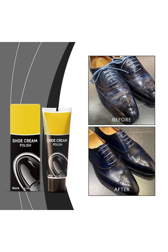 Leather Shoe Care Cream Home Footwear Scratch Damage Repair Gloss Maintenance for Leather Shoes Boots Oxfords Loafers Dress Shoes Everyday Special Occasion Shoe Care