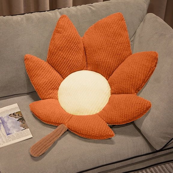 Kchsji Maple Leaf Pillow Toy Soft Decorative Sofa Floor Cushion for Backrest and Nap, Unique Leaf Shape Cushion for Comfort and Relaxation, Bright Colored Pillow for Living Room Bedroom Tatami Use