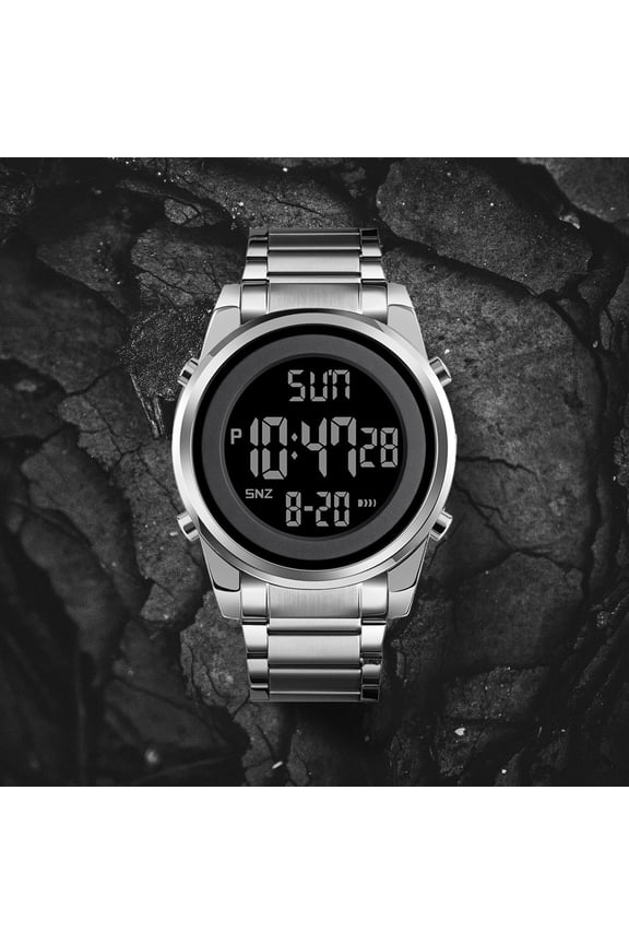 Men’s Expedition Digital Watch Waterproof, Luminous Display, Alarm, Stopwatch, Auto Calendar, 12/24h, Glove Friendly Buttons, Energy Saving Battery, Tough Build For Hiking Trail Running