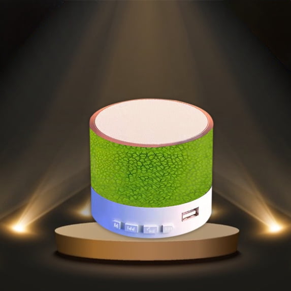 Kchsji Mini Bluetooth Speaker Portable Wireless Speaker with Colorful LED Lights, 5W Subwoofer Bluetooth 50 TF Card USB FM Radio Playback, for Outdoor Travel Party Desk Bedroom Decor Decorations