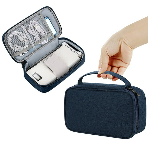 Kchsji Multi-Functional Mobile Digital Accessory Storage Bag Handheld Portable Waterproof Organizer for Power Bank Hard Drives Data Cables Chargers Travel Office Home Commuting Electronics