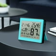 thumbnail image 1 of Kchsji Multifunctional Electronic Weather Clock, LCD Screen, Real-Time Temperature & Humidity, Alarm Function, Perfect for Home or Office, Mountable or Desk Placement for Comfort Monitoring, 1 of 8