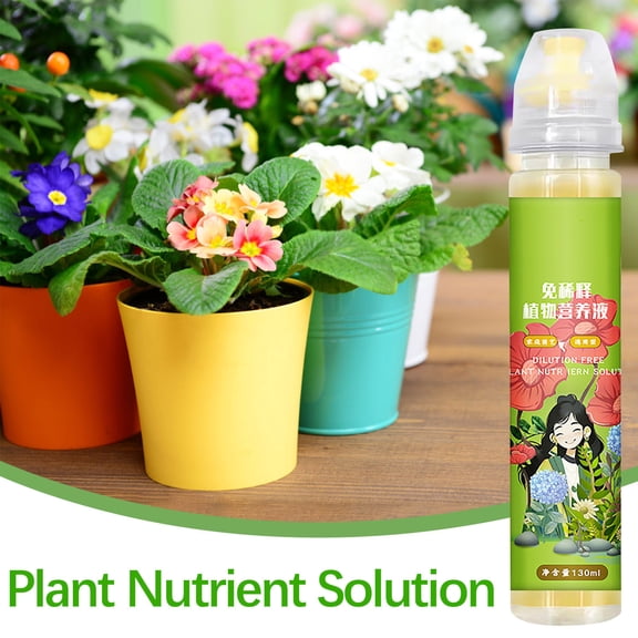 Kchsji Nutrient Solution Flower Fertilizer, Hydroponic Green Plant Growth Booster, 130ml for Indoor & Outdoor Plants