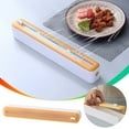 thumbnail image 1 of Kchsji Plastic Wrap Cutter Wall Mounted Cling Film Cutter Magnetic Storage Dispenser Precise Clean Cutting Line Roll Holder Foil Wrap Organizer Kitchen Accessories for Home Cooking Meal Prep, 1 of 9