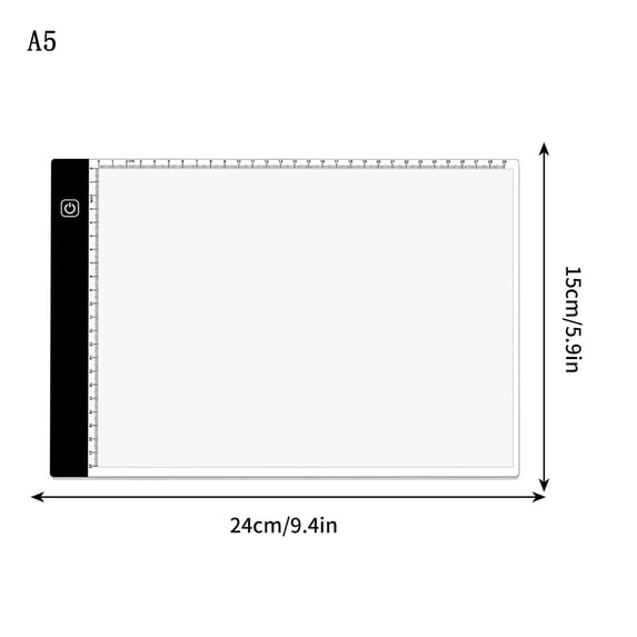 Kchsji Portable A4/A5 Tracing LED Copy Board Light Box, USB Powered, Slim Design, for Artists, Designers, Animators, Sketching, Calligraphy, Stained Glass, Sewing, Quilting & More