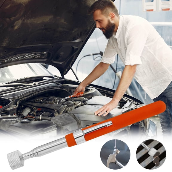 Kchsji Portable and Extendable Pickup Magnetic Head Tool, Household Adsorption Tool for Car and Maintenance Assistance, Lightweight, Powerful Magnet for DIY Repairs and Automotive Use