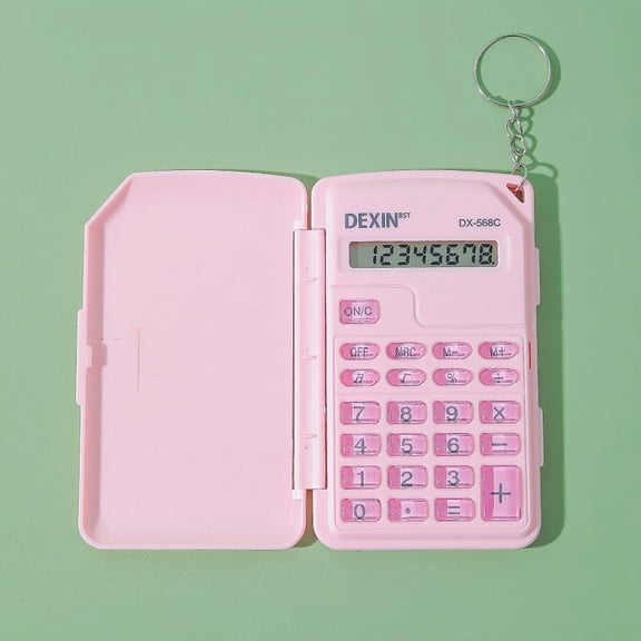 Kchsji Portable Flip-Top Calculator, Stylish Palm-Sized Math Calculator for Students & Professionals, Easy-to-Read 10-Digit Display, Battery-Powered with Long Battery Life & Comfortable Keys