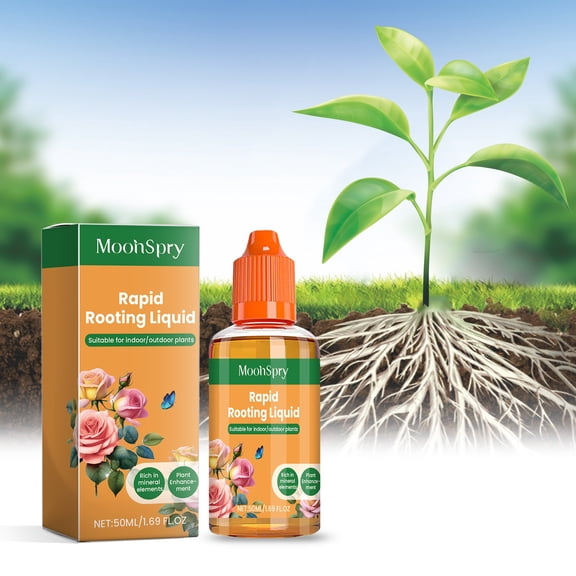 Kchsji Rapid Rooting Liquid Plant Growth Booster 500ml for Transplanting Seedlings Succulent Flowers Garden Plants Stimulates Root Development Healthy Strong Growth for Home Gardeners