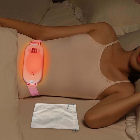 Kchsji Rechargeable Graphene Heating Pad for Back, Fast‑Heat 5‑Second Warmth, 3 Heat + 3 Vibration Massage Modes, Belt Wrap, Auto‑Shutdown, Portable Pain Relief for Women Men