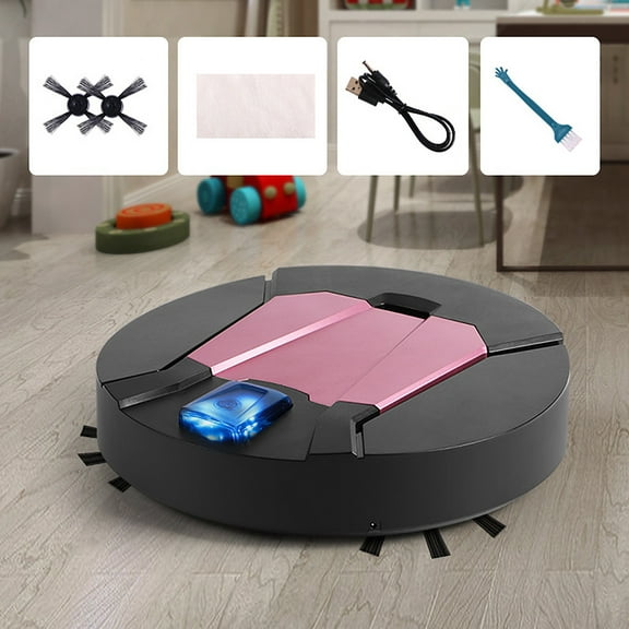 Kchsji Robot Vacuum and Mop 3-in-1 Self-Charging Smart 1500Pa Strong Suction, 8.5cm Ultra-Thin, Dual Rotating Brushes, 1200mAh Battery 90min Runtime, Quiet 55dB, for Pet Hair Hard Floor Carpet Home