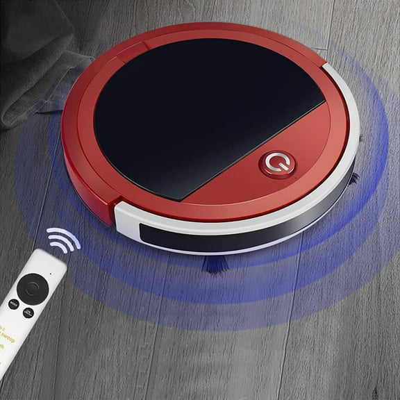 Kchsji Robot Vacuum and Mop Combo, 2-in-1 Quiet Operation Smart Obstacle Avoidance Slim Design, Multi-Surface Cleaning for Pet Hair Hardwood Floors, 31.5CM, Remote Battery Cloth Included