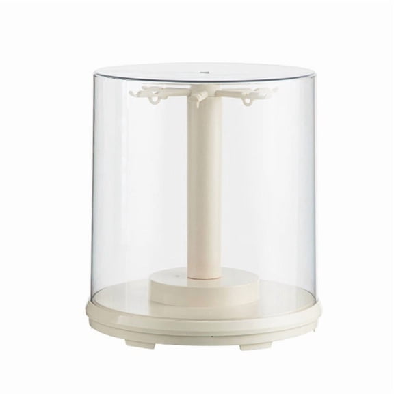 Kchsji Rotating Display Box With Clear Cover, 360° Silent Turntable Show Case For Collectibles Jewelry Figurines, Transparent Protective Display, PS PET Build, Perfect For Shelf Desk Exhibition