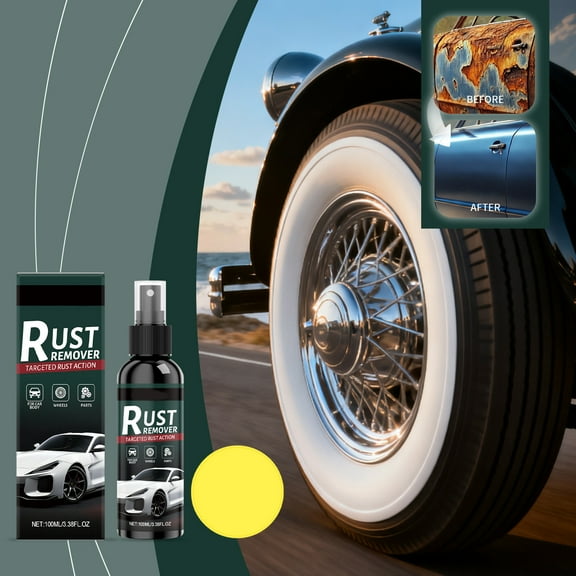 Kchsji Rust Removal Spray 100ml Multi-Purpose Metal Rust Remover for Cars Appliances Hardware Fast Penetration Cleans Protects Surfaces Easy Spray for Home Garage Maintenance DIY Projects