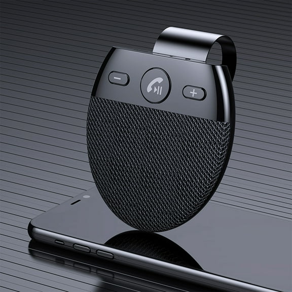 Kchsji SP11 Bluetooth Hands-Free Car Kit with Built-In Speaker, Sunshade Compatible, HD Voice Call, Multi-Point Connection, Navigation Voice Broadcast, Long Standby and Talk Time for Cars Trucks SUVs