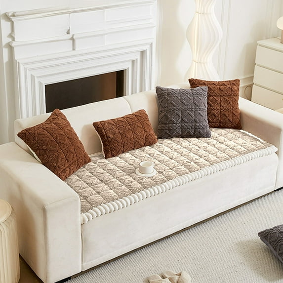 Kchsji Sofa Seat Cushion 27.5x70.86" Thickened Warm Sitting Pad Full Length Comfort Support Layer, Living Room Furniture Decorations Decors, for Sofa Bench Window Seat Winter Use