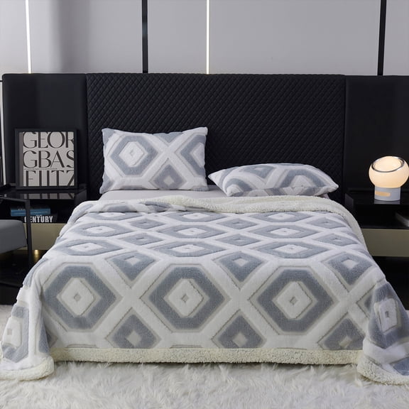 Kchsji Soft Double Layer Lambskin Throw Blanket Warm Lightweight Blanket for Sofa Bed Nap Cuddling Travel Car Seat All Seasons Cozy Wrap for Home Office School Reading Relaxing Comfort