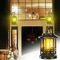 thumbnail image 1 of Kchsji Solar Powered Outdoor Courtyard Flame Lantern 28LED Hollow Out Light Waterproof Garden Wall Floor Mounted Light for Patio Lawn Yard Pathway Party Festival Decoration, 1 of 9