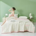 thumbnail image 1 of Kchsji Super Soft Summer Quilt Cool Lightweight Breathable Thin Quilt Conditioned Bedding Blanket for Dormitory Bedroom Home Sleeping Rest Hot Weather Comfort Nap Relax Cozy Sleep, 1 of 8