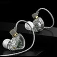 thumbnail image 1 of Kchsji Transparent In-Ear Gaming Earphones 35mm 10Φmm Driver HIFI 49" Cord Built-in Mic 5 Colors LED Light for Mobile PC PS4 Xbox Switch Zoom Calls Music Streaming Travel Commute, 1 of 9
