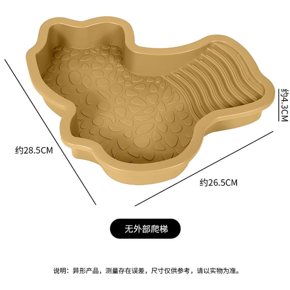 Kchsji Turtle Water Bowl Bath Tub Removable Ladder Large Safe Swimming Basin Easy Assembly Modular Design Convenient Cleaning for Turtles Reptiles Amphibians Home Pet Spa Enclosure