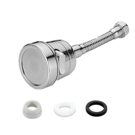 Kchsji Universal Faucet Head Extender Kitchen Tap Booster with 3-Spray Function Rotating Nozzle Water Saving for Dishwashing Sink Cleaning Efficient Adjustable Angles Home Use