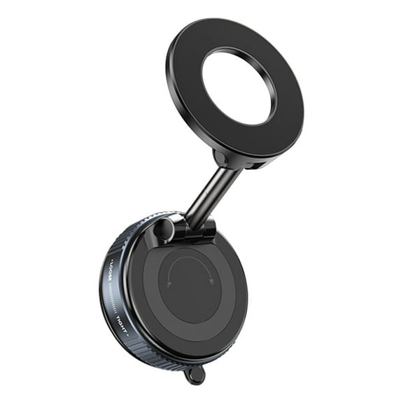 Kchsji Vacuum Rotating Magnetic Car Phone Holder Foldable Lazy Person Mount for Dashboard Windshield Multi-Angle Navigation Hands-Free Calls GPS Use Travel Car Office Home Compact