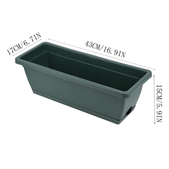 Kchsji Vegetable Planting Pot Plastic Flower Pot - Balcony Planter with Draining Holes and Tray, Lightweight and Sturdy, Perfect for Growing Vegetables, Flowers, or Herbs in Indoor or Outdoor Spaces