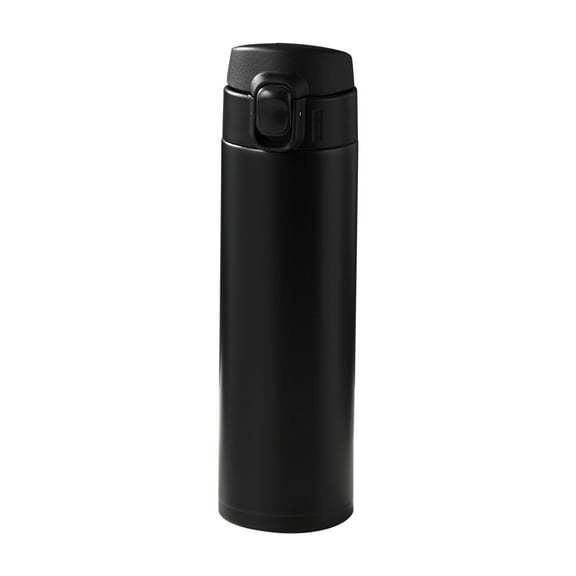 Kchsji Water Bottle Insulated Thermos with Handle,16 oz Hot water bottle BPA-Free Stainless Steel Tumbler,Travel Coffee Mug for Hot&Cold Drinks,Leak-Proof for Sports,Gym,Birthday Gifts for Men black